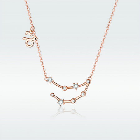 Colier argint Constelatia Capricorn placat cu aur roz [1]