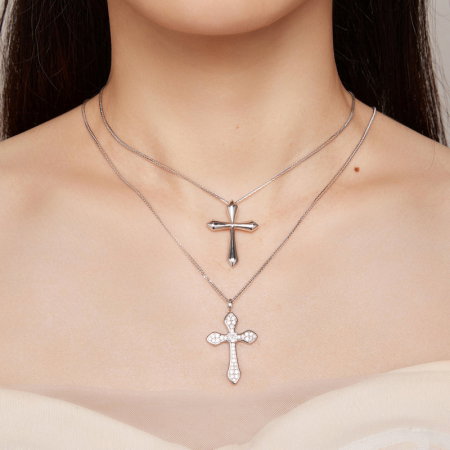 Colier argint cross chopard [11]