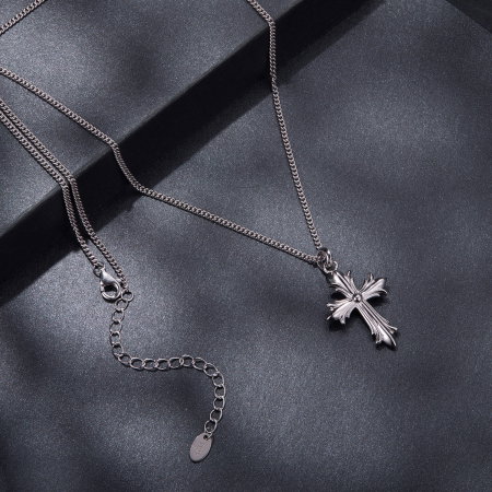 Colier argint cruce cu Moissanit [6]