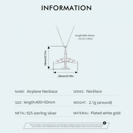 Colier argint cu avion cu zirconii [7]