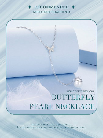 Colier argint cu fluture si perla [15]