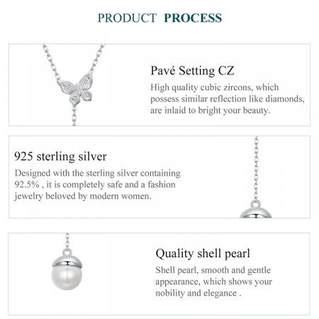 Colier argint cu fluture si perla [10]