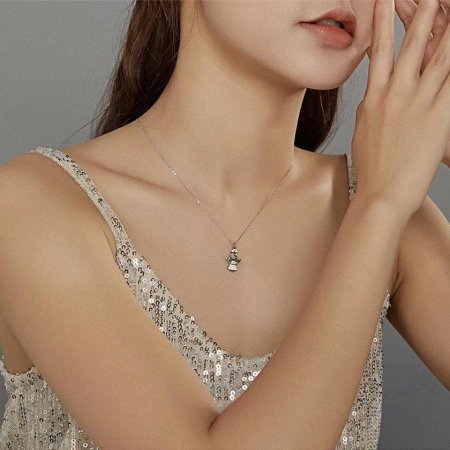 Colier argint cu ingeras [3]