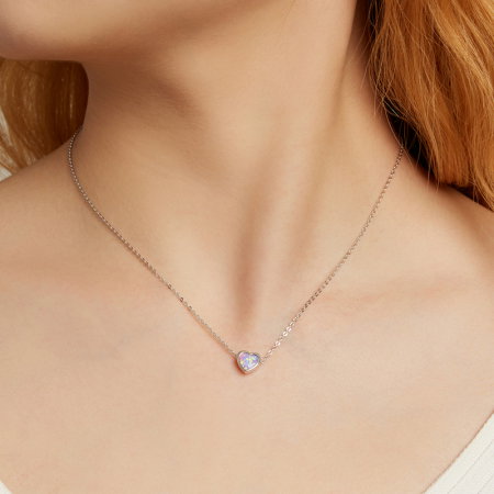 Colier argint cu inima de opal, [3]