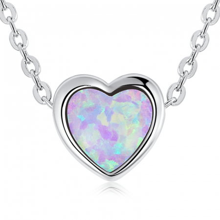 Colier argint cu inima de opal, [0]