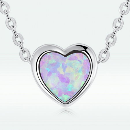 Colier argint cu inima de opal, [2]
