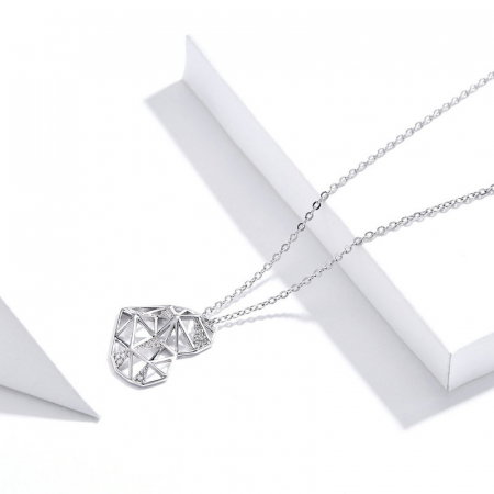 Colier argint cu inima si zirconii [5]