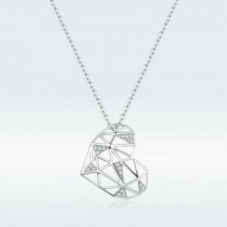 Colier argint cu inima si zirconii [8]