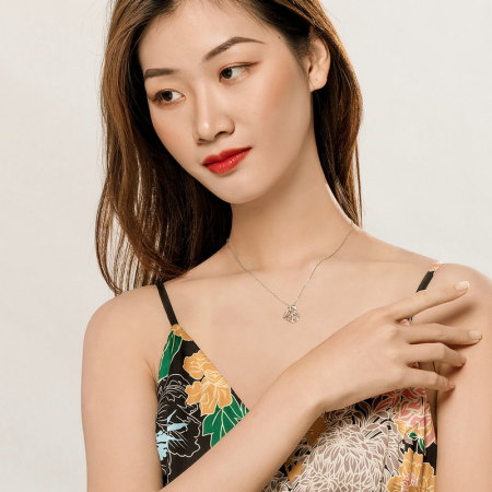 Colier argint cu inima si zirconii [3]