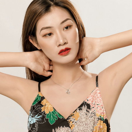 Colier argint cu inima si zirconii [7]