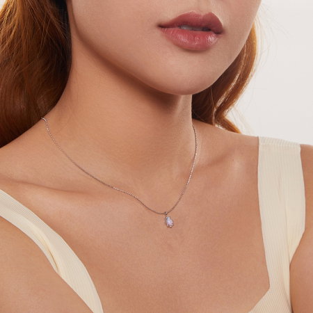 Colier argint cu opal sintetic [4]