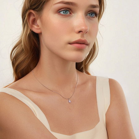 Colier argint cu opal sintetic [3]