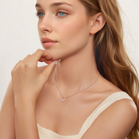 Colier argint cu opal sintetic [8]