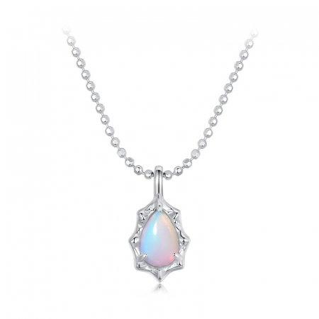 Colier argint cu opal sintetic