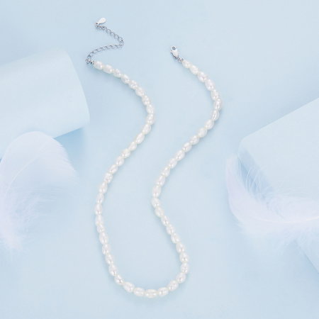 Colier argint cu perle naturale [7]