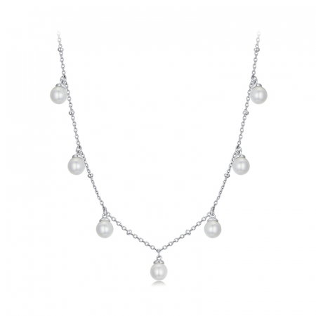 Colier argint cu perle