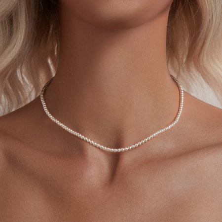 Colier argint cu perle australiene (imitatii) [1]