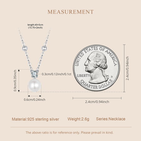 Colier argint cu perle naturale si moissanite [8]