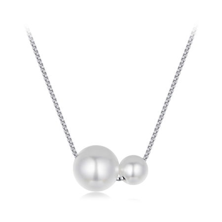 Colier argint cu perlute