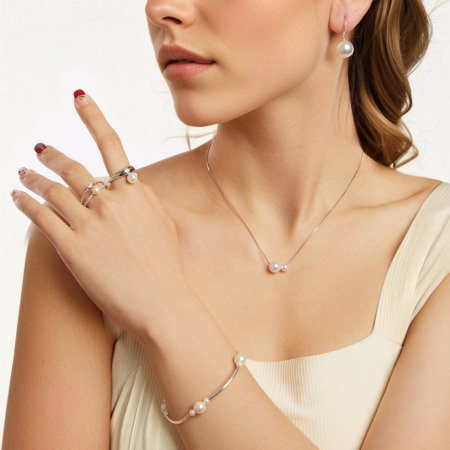 Colier argint cu perlute [3]