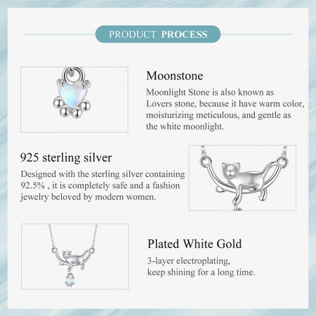 Colier argint cu pisicute si piatra lunii [11]