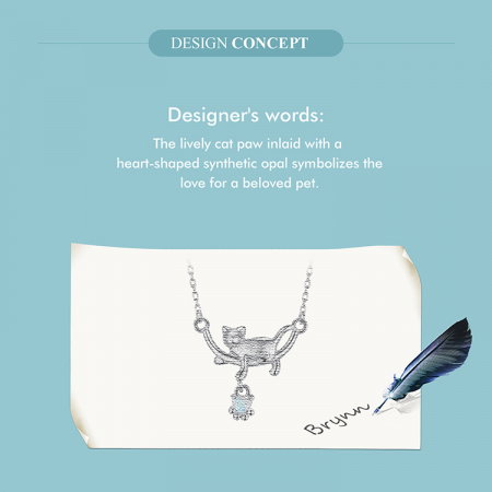 Colier argint cu pisicute si piatra lunii [13]