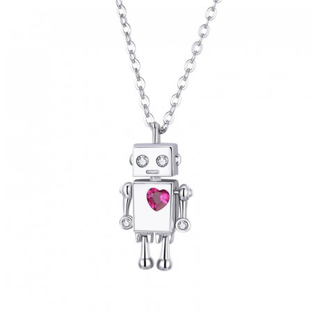 Colier argint cu robotel amorezat [0]