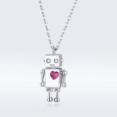 Colier argint cu robotel amorezat [7]