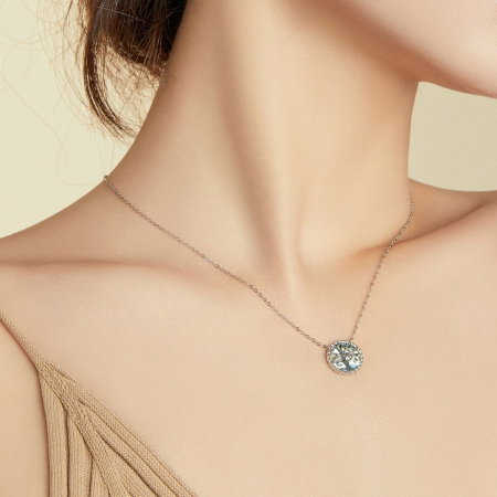 Colier argint cu scoica si copacul vietii [1]