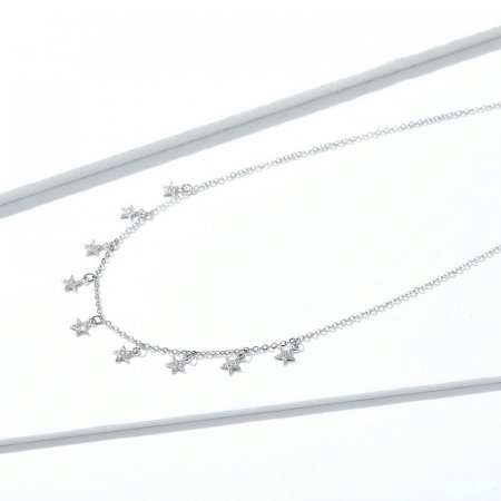 Colier argint cu stelute placat cu rodiu [2]