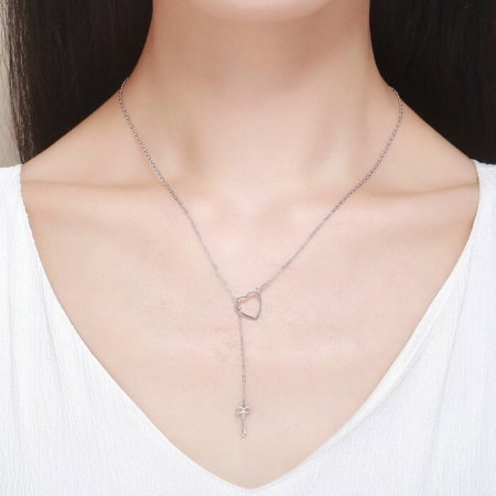 Colier argint deschide-ti inima placat cu rodiu [1]