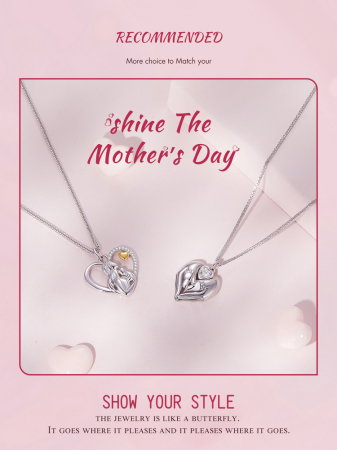 Colier argint dragoste de mama si copil [16]