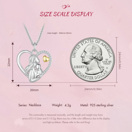 Colier argint dragoste de mama si copil [12]