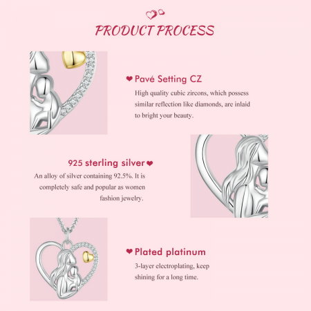 Colier argint dragoste de mama si copil [13]