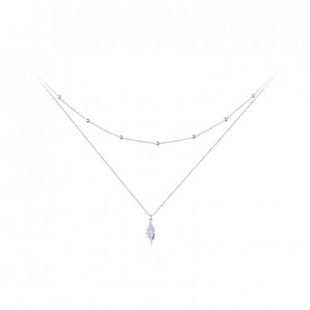 Colier argint dublu cu melc de mare