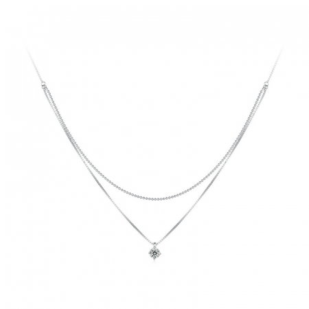 Colier argint dublu sclipitor [15]