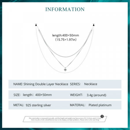Colier argint dublu sclipitor [9]