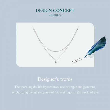 Colier argint dublu sclipitor [7]