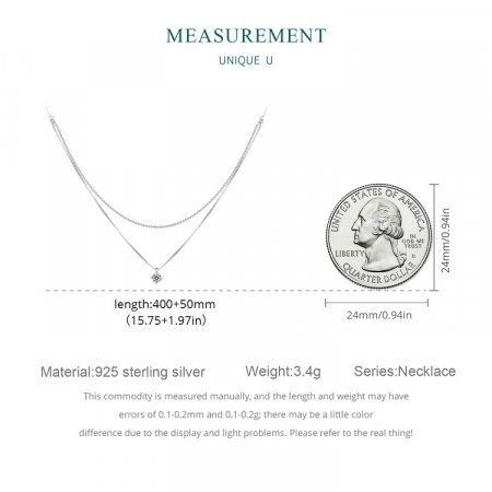 Colier argint dublu sclipitor [10]