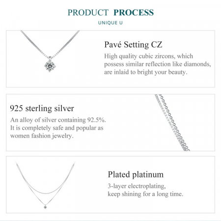 Colier argint dublu sclipitor [8]