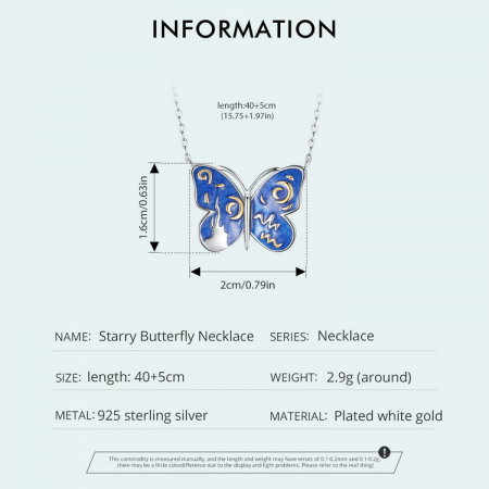 Colier argint fluturas cu cer instelat [9]