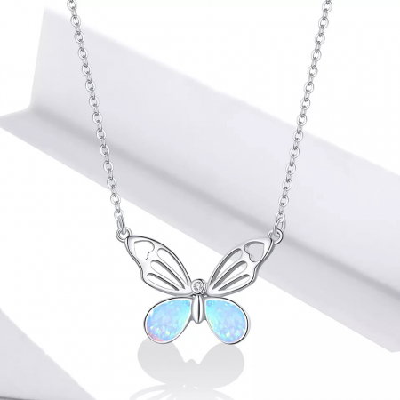Colier argint fluturas si opal [2]
