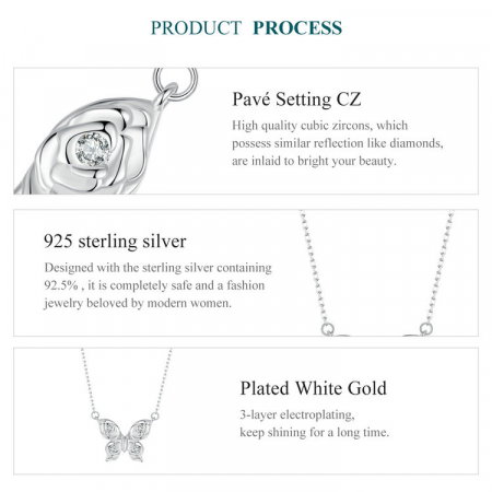 Colier argint fluturasi cu zirconii [7]