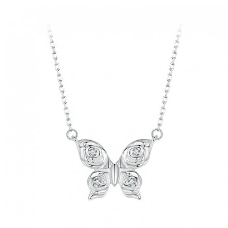 Colier argint fluturasi cu zirconii
