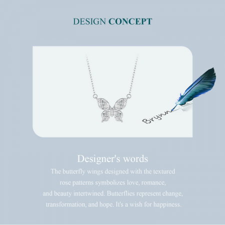 Colier argint fluturasi cu zirconii [10]