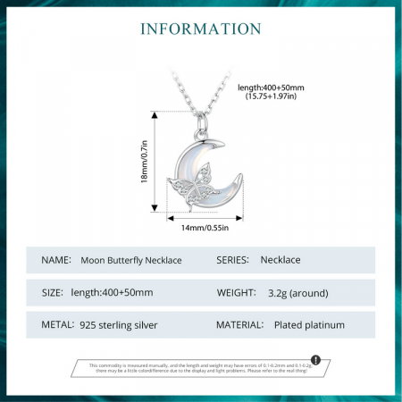 Colier argint fluture si semiluna [10]