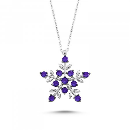 Colier argint fulg de nea