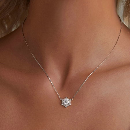 Colier argint fulg de nea [5]