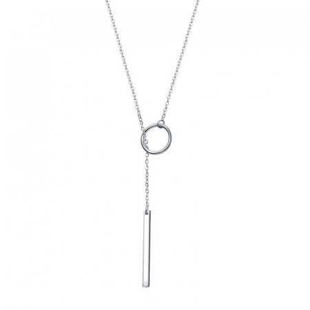 Colier argint geometric