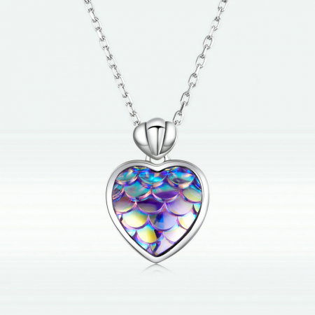 Colier argint inima cu solzi [8]